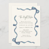 Coquette blauw de avond voor het repetitiediner kaart (Voorkant / Achterkant)