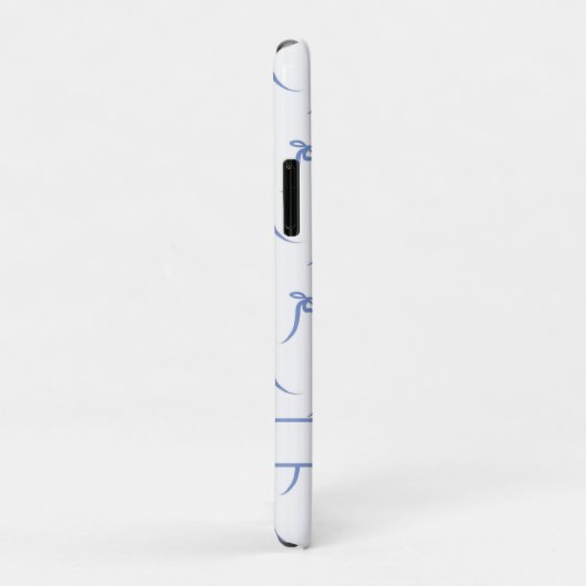Coquette Blauw en Wit Bogen Case-Mate iPhone Case (Achterkant/rechts)