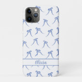 Coquette Blauw en Wit Bogen Case-Mate iPhone Case (Achterkant)