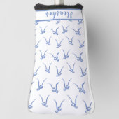 Coquette Blauw en Witte Bogen Golf Head Hoesje Golfheadcover (Draai 90)