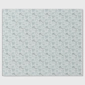 Coquette Blauwe Bogen & Harten Cadeaupapier (Vlak)