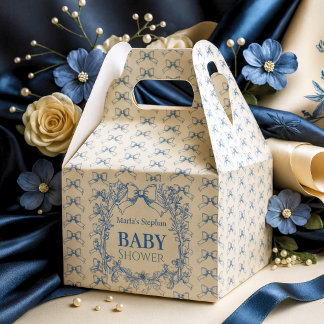 Coquette Blauwe Boog Bloemen Bedankdoosjes