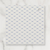 Coquette Blauwe Boog Bloemen Bedankjes Labels (Achterkant)