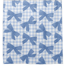 Coquette blauwe gingham en strikken