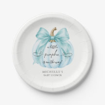 Coquette Blauwe Kleine Pompoen Baby Shower