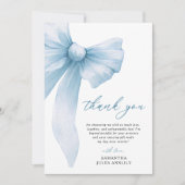 Coquette Blauwe Strik Bruiloftsborrel Uitnodiging (Voorkant)