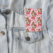 Coquette bloem Motief Behang Button (Insitu)