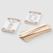 Coquette Bloemen Blush Roze Trouwprogramma Handwaaier (Niet-gemonteerd)