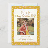  Coquette Bloemen Foto Afstudeerfeest Kaart (Voorkant)