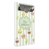 Coquette Bloemenmanden Gepersonaliseerde Naam Mini Klembord (Schuin)