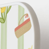 Coquette Bloemenmanden Gepersonaliseerde Naam & Sl Pickleball Paddle (Links Detail)