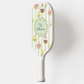 Coquette Bloemenmanden Gepersonaliseerde Naam & Sl Pickleball Paddle (Links)