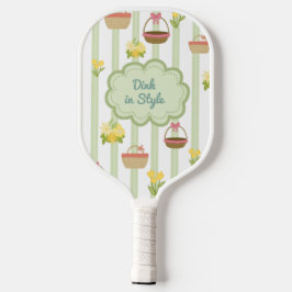 Coquette Bloemenmanden Gepersonaliseerde Naam & Sl Pickleball Paddle