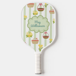 Coquette Bloemenmanden Gepersonaliseerde Naam & Sl Pickleball Paddle