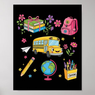 Coquette Bloemige Eerste Dag Van De Voorschoolse K Poster