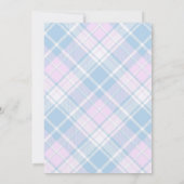 Coquette Blue and Pink Penguin Gender Reveal Kaart (Achterkant)