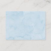 Coquette Blue Bow Baby shower Boeken voor Baby Informatiekaartje (Achterkant)
