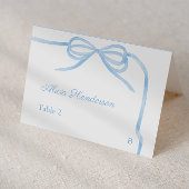 Coquette Blue Bow Individuele Trouwplaats kaarten