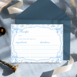 Coquette Blue Bow Recept voor de Bride Recept Kaar