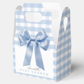 Coquette Blue Bow Ribbon Boy Baby shower Bedankdoosjes (Geopend)