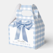 Coquette Blue Bow Ribbon Boy Baby shower Bedankdoosjes (Voorkant Zijde)