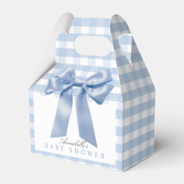 Coquette Blue Bow Ribbon Boy Baby shower Bedankdoosjes
