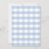 Coquette Blue Bow Ribbon Boy Baby shower Kaart (Achterkant)