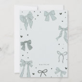 Coquette Blue Bow Ribbon Notitiekaartje (Voorkant)