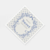 Coquette Blue Bow sweet sixteen Servet (Hoek)