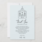 Coquette Blue Chapel Wedding Photo Bedankkaart (Voorkant)