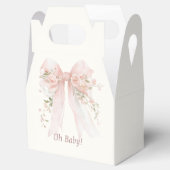 Coquette Blush Bow Baby Shower Bedankdoosjes (Geopend)