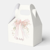 Coquette Blush Bow Baby Shower Bedankdoosjes (Voorkant Zijde)