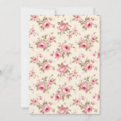 Coquette Blush Pink Bow Whimsical Schattige Baby s Kaart (Achterkant)