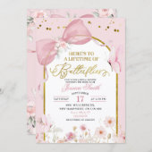 Coquette Blush Pink Butterfly Bridal Shower Kaart (Voorkant / Achterkant)