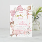 Coquette Blush Pink Floral Bow Birthday  Kaart (Staand voorkant)
