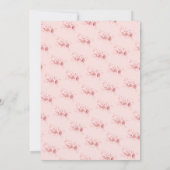 Coquette Blush Pink Sweet 16 Floral Zwart Kaart (Achterkant)