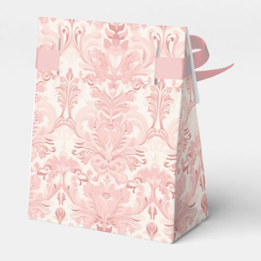 Coquette Blush Roze Bow Bloemen Baby shower Custom Bedankdoosjes (Achterkant)