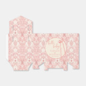 Coquette Blush Roze Bow Bloemen Baby shower Custom Bedankdoosjes (Uitgevouwen)