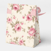 Coquette Blush Roze Bow Bloemen Baby shower Custom Bedankdoosjes (Achterkant)