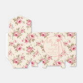 Coquette Blush Roze Bow Bloemen Baby shower Custom Bedankdoosjes (Uitgevouwen)