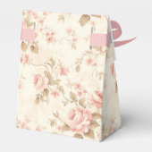 Coquette Blush Roze Bow Bloemen Baby shower Custom Bedankdoosjes (Achterkant)