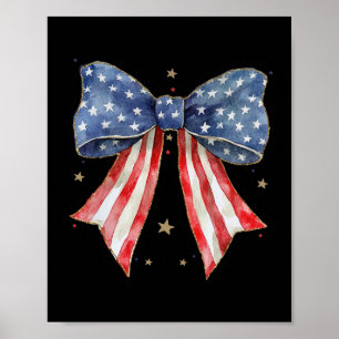 Coquette boog 4 juli Amerikaanse vlag God vergoten Poster