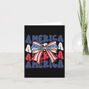 Coquette Boog Amerika 4 juli Patriottisch Onafhank Kaart