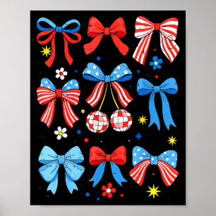 Coquette Boog Amerikaanse Vlag Patriotische Illust Poster