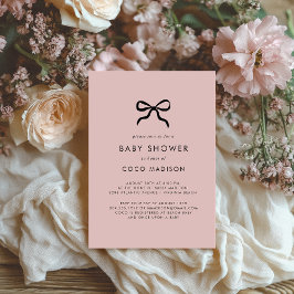 Coquette Boog Baby Shower Uitnodiging Meisje Invit