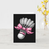 Coquette Boog Badminton Shuttle Roze Lint Moeder M Kaart (Gele Bloem)