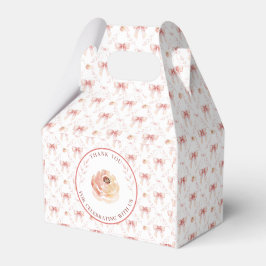 Coquette boog Bloemen Baby shower Bedankdoosjes