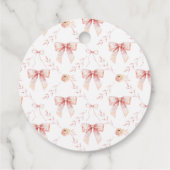Coquette boog Bloemen Baby shower Bedankjes Labels (Achterkant)
