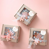 Coquette boog Bloemen Baby shower Ronde Sticker