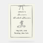 Coquette Boog Bruidsfeest Brunch Welkom Bord (Voorkant)